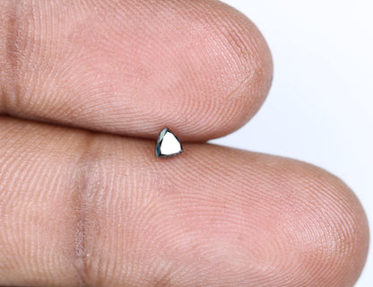 Natural Loose Triangle Metal Diamond Black Color 0.13 CT Triangle Shape Rose Cut Diamond Diamonds