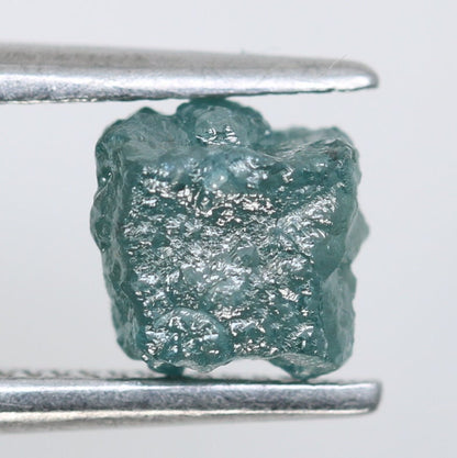 1.04 CT Salt and Pepper Raw Uncut Diamond | African Cube Gem | Unique Rough Ring | Conflict-Free Jewelry | Perfect Gift for Her