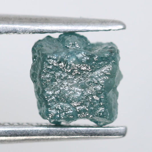 1.04 CT Salt and Pepper Raw Uncut Diamond | African Cube Gem | Unique Rough Ring | Conflict-Free Jewelry | Perfect Gift for Her