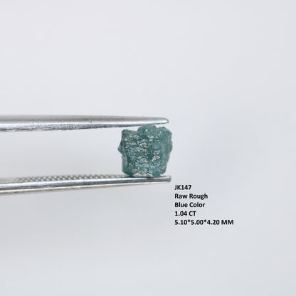1.04 CT Salt and Pepper Raw Uncut Diamond | African Cube Gem | Unique Rough Ring | Conflict-Free Jewelry | Perfect Gift for Her