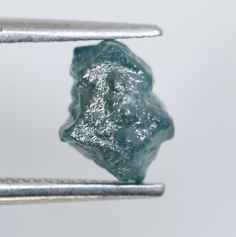 1.31 CT Salt and Pepper Raw Uncut Diamond | African Gemstone | Conflict-Free Unique Rough Ring | Ethical Gift for Her