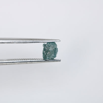 1.04 CT Salt and Pepper Raw Uncut Diamond | African Cube Gem | Unique Rough Ring | Conflict-Free Jewelry | Perfect Gift for Her