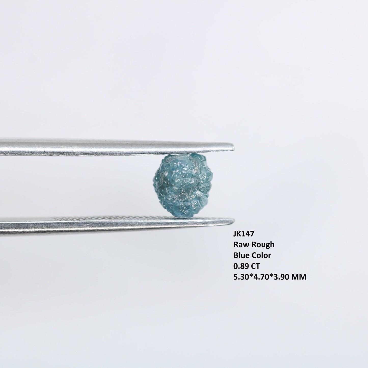 0.89 CT Blue Salt and Pepper Raw Uncut Diamond | African Gem | Conflict-Free Unique Rough Ring | Perfect Gift for Her