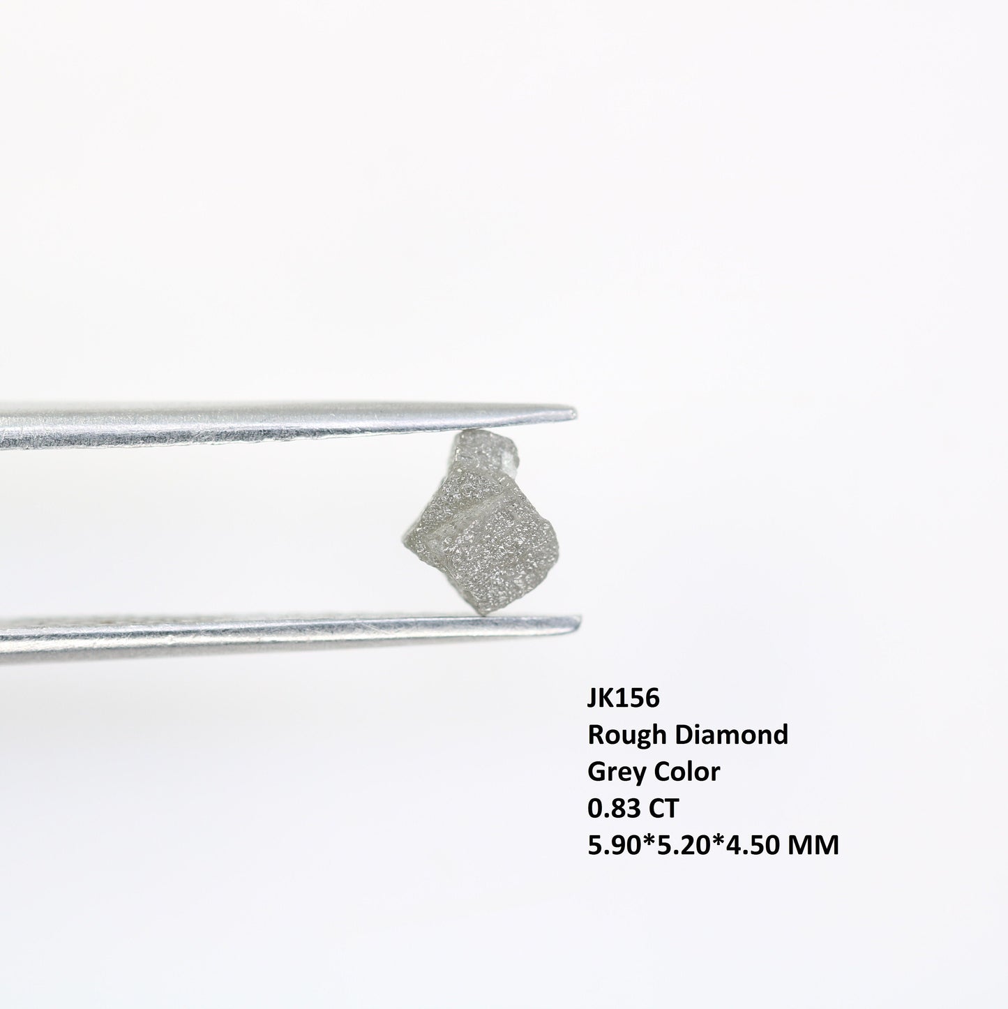 0.83 CT Salt and Pepper Raw Uncut Diamond | African Gemstone | Conflict-Free Unique Rough Ring | Elegant Gift for Her