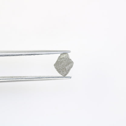 0.83 CT Salt and Pepper Raw Uncut Diamond | African Gemstone | Conflict-Free Unique Rough Ring | Elegant Gift for Her