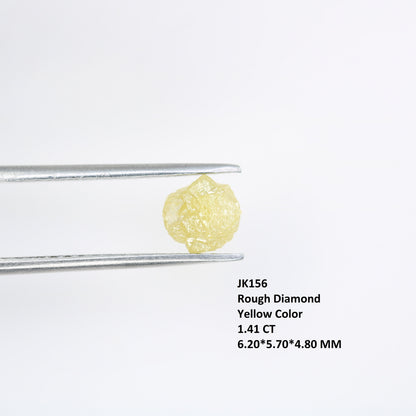1.41 CT Salt and Pepper Raw Uncut Diamond | African Cube Gemstone | Unique Rough Diamond Ring | Conflict-Free Jewelry | Ideal Gift for Her