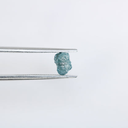 0.89 CT Blue Salt and Pepper Raw Uncut Diamond | African Gem | Conflict-Free Unique Rough Ring | Perfect Gift for Her