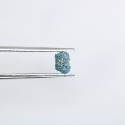 0.89 CT Blue Salt and Pepper Raw Uncut Diamond | African Gem | Conflict-Free Unique Rough Ring | Perfect Gift for Her