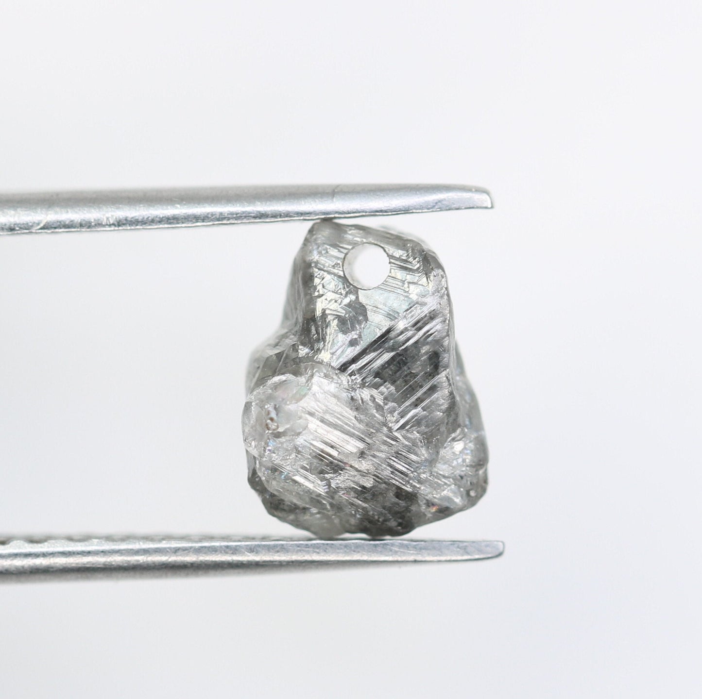 2.19 CT Salt and Pepper Raw Uncut Diamond | African Gemstone | Conflict-Free Unique Ring | Perfect Gift for Her