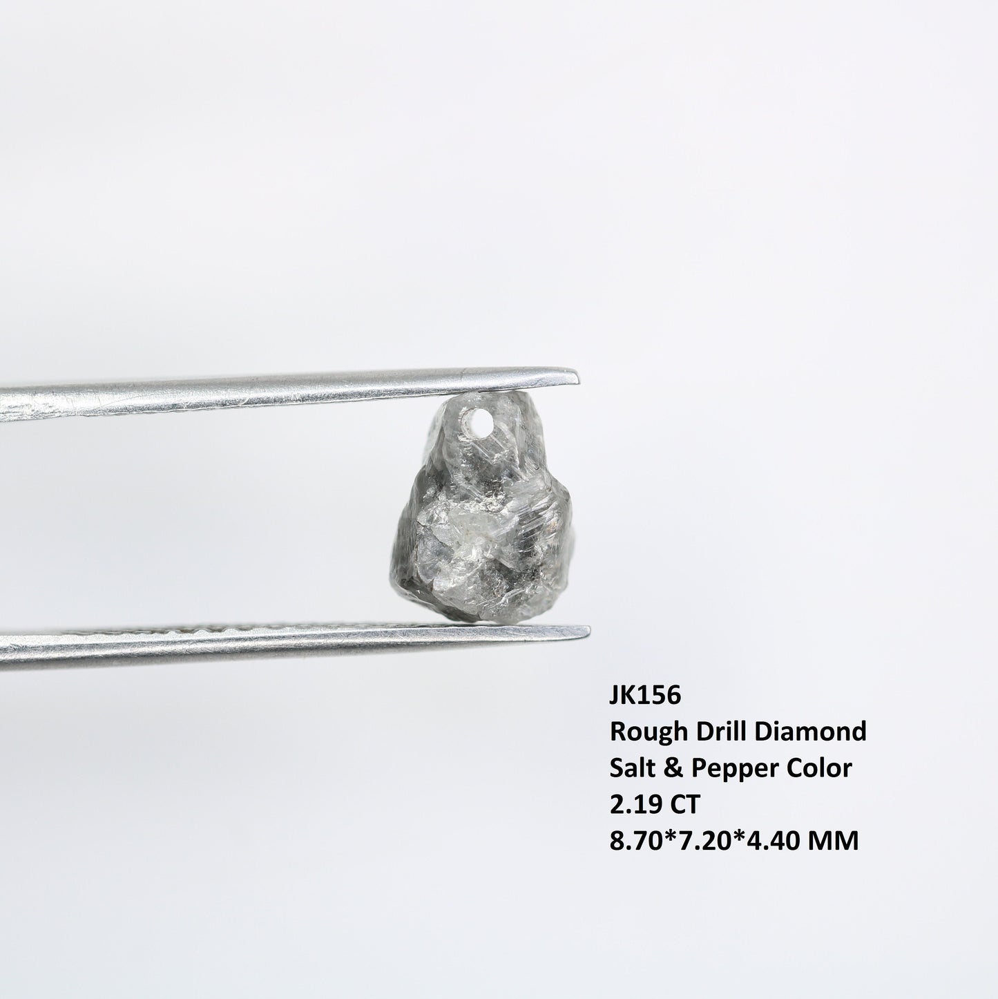 2.19 CT Salt and Pepper Raw Uncut Diamond | African Gemstone | Conflict-Free Unique Ring | Perfect Gift for Her