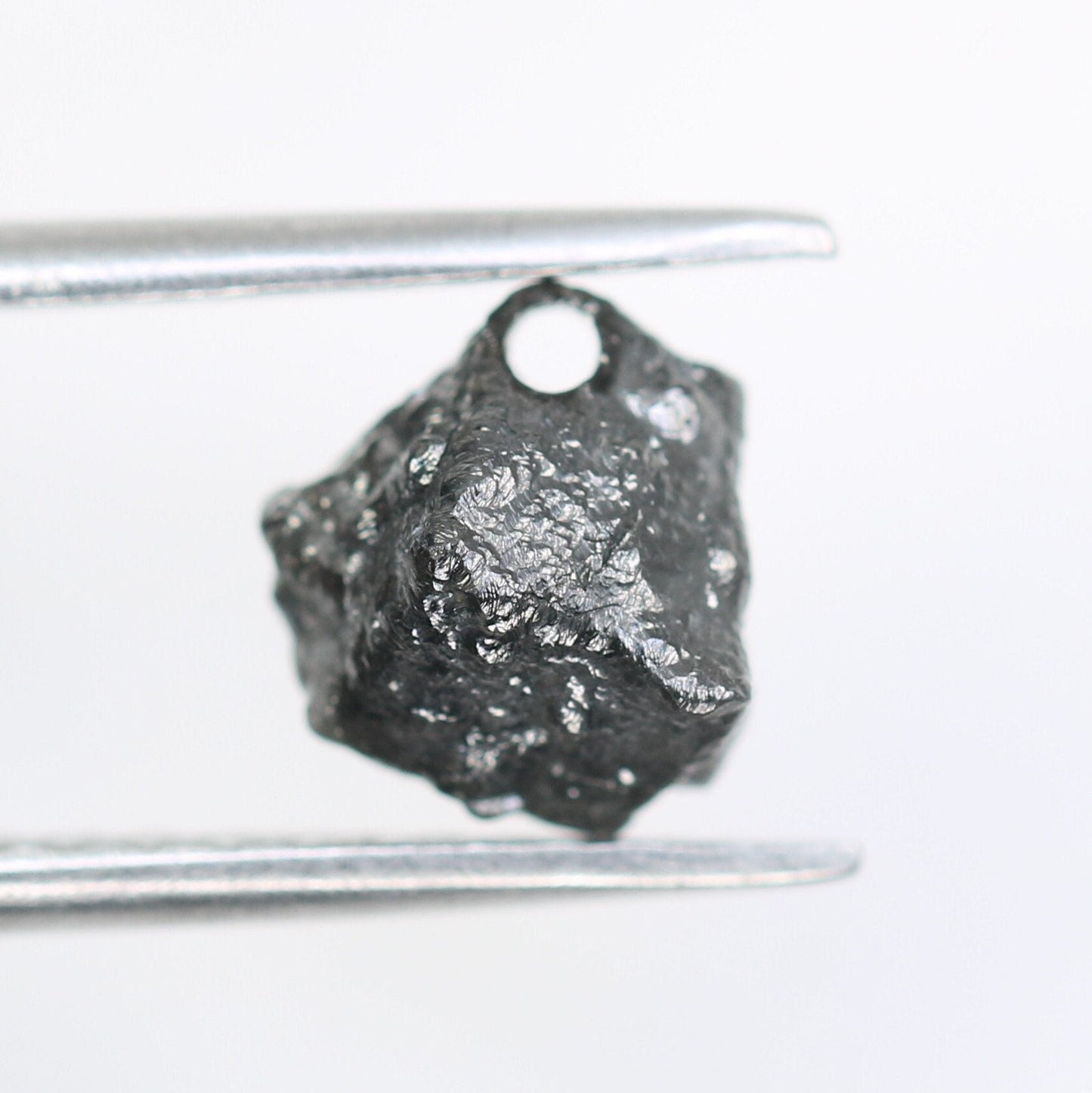 2.02 CT Salt and Pepper Raw Uncut Diamond | African Gemstone | Conflict-Free Unique Rough Ring | Perfect Gift for Her