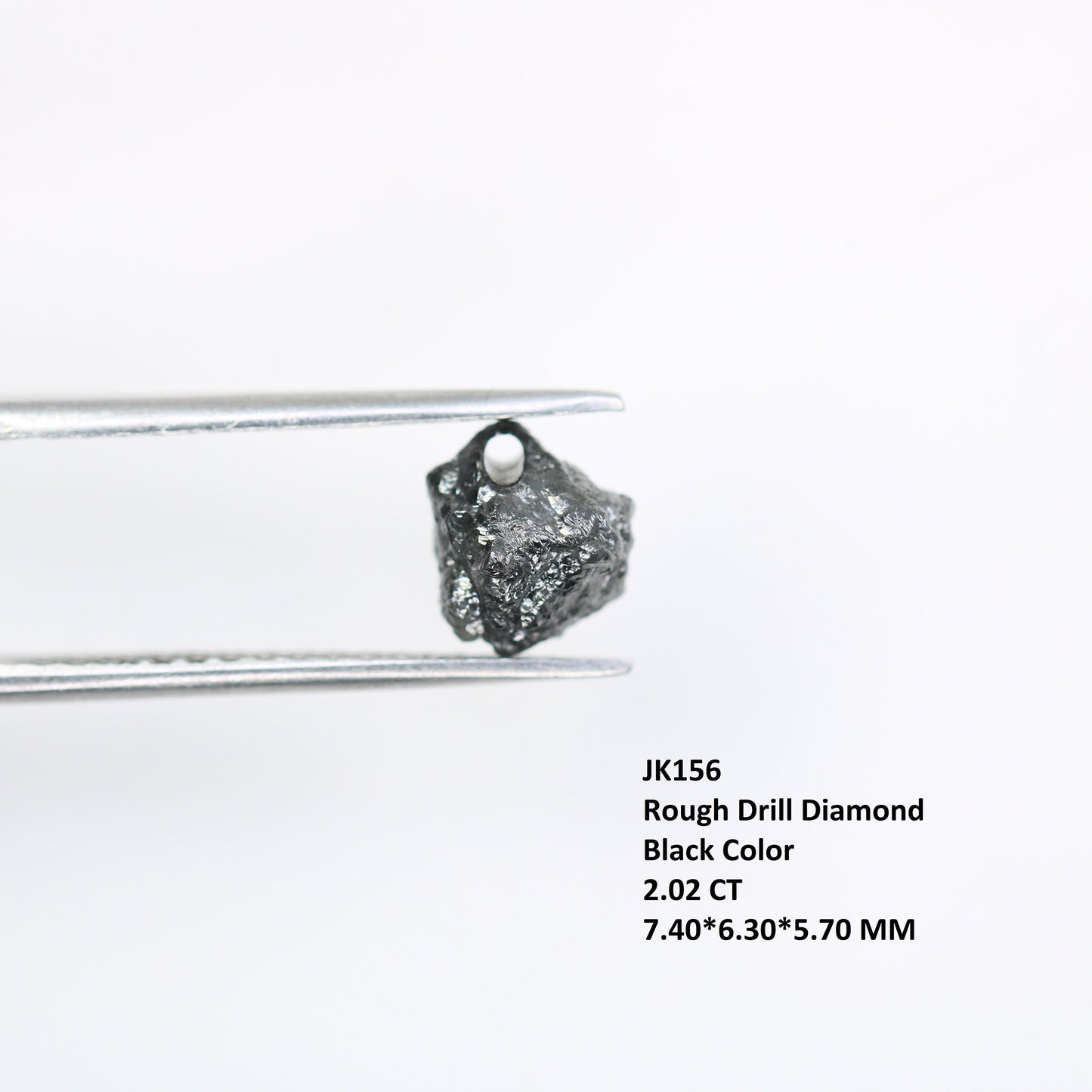 2.02 CT Salt and Pepper Raw Uncut Diamond | African Gemstone | Conflict-Free Unique Rough Ring | Perfect Gift for Her