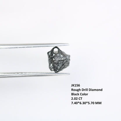 2.02 CT Salt and Pepper Raw Uncut Diamond | African Gemstone | Conflict-Free Unique Rough Ring | Perfect Gift for Her