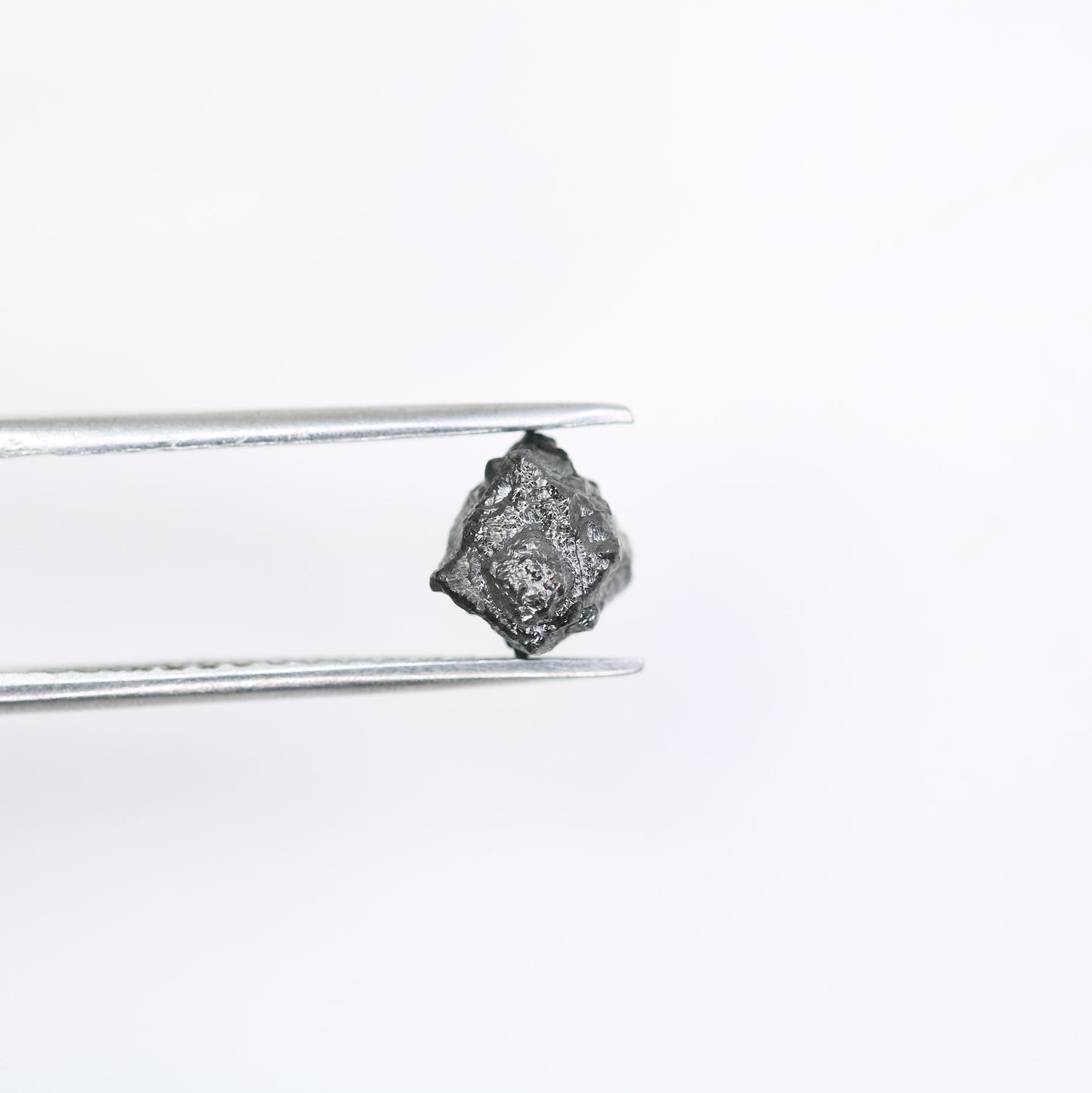 2.02 CT Salt and Pepper Raw Uncut Diamond | African Gemstone | Conflict-Free Unique Rough Ring | Perfect Gift for Her