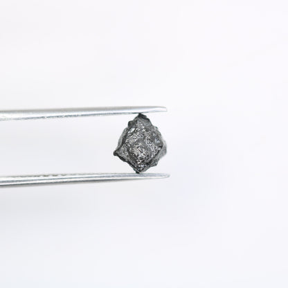 2.02 CT Salt and Pepper Raw Uncut Diamond | African Gemstone | Conflict-Free Unique Rough Ring | Perfect Gift for Her