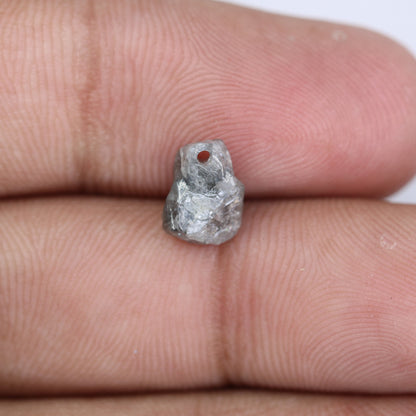 2.19 CT Salt and Pepper Raw Uncut Diamond | African Gemstone | Conflict-Free Unique Ring | Perfect Gift for Her