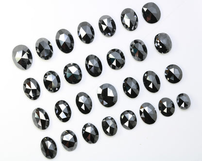 0.47 CT to 1.45 CT Loose Black Oval Diamonds | Polished Fancy Natural Diamonds for Designer Jewelry | Ideal for Gold Rings