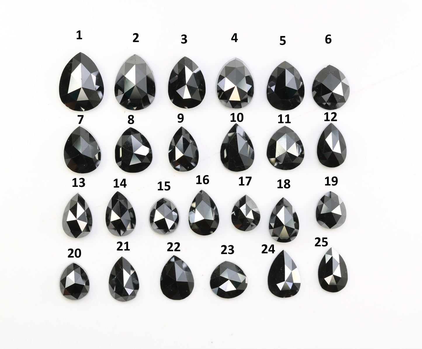 Natural Pear Cut Black Diamond | Polished Brilliant Fancy Cut Gemstone | Stunning Unique Diamond | TM Max Length 140 | Perfect for Jewelry