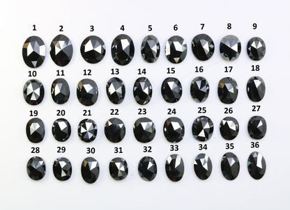 0.22 CT Fancy Black Oval Diamond | Loose Polished Gemstone for Designer Jewelry | Ideal for Gold Rings | Unique Statement Piece