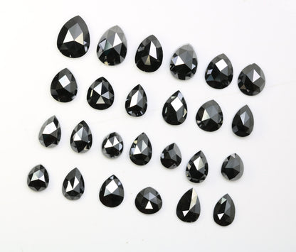 Natural Pear Cut Black Diamond | Polished Brilliant Fancy Cut Gemstone | Stunning Unique Diamond | TM Max Length 140 | Perfect for Jewelry