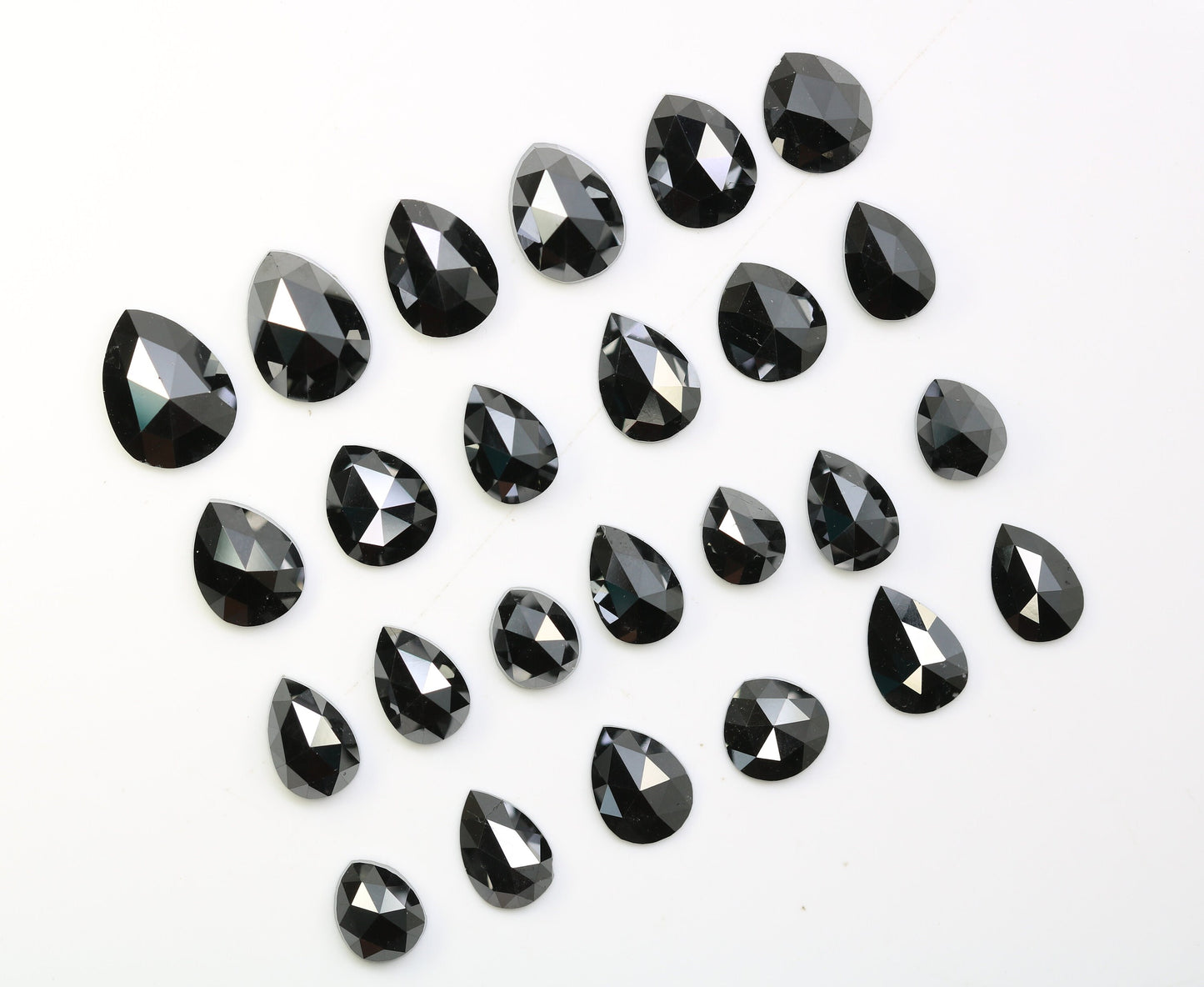 Natural Pear Cut Black Diamond | Polished Brilliant Fancy Cut Gemstone | Stunning Unique Diamond | TM Max Length 140 | Perfect for Jewelry