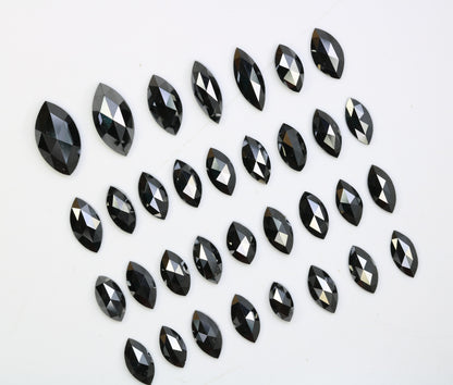 0.14-0.91 CT Marquise Cut Black Diamond | Loose Fancy Brilliant Gemstone for Designer Jewelry | Perfect for Gold Rings | Unique Statement