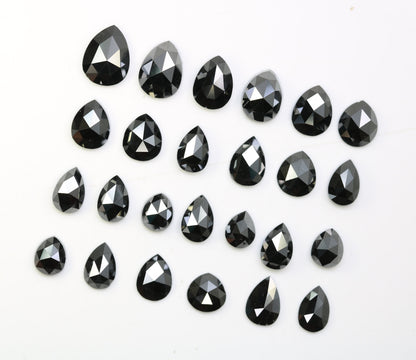 Natural Pear Cut Black Diamond | Polished Brilliant Fancy Cut Gemstone | Stunning Unique Diamond | TM Max Length 140 | Perfect for Jewelry
