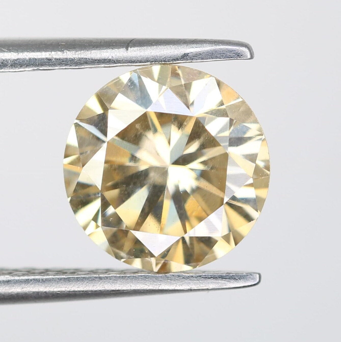 1.26 CT Natural Loose Round Brilliant Cut Fancy Light Yellow Diamond | Ideal for Rings, Earrings, Jewelry Making | Wholesale Price