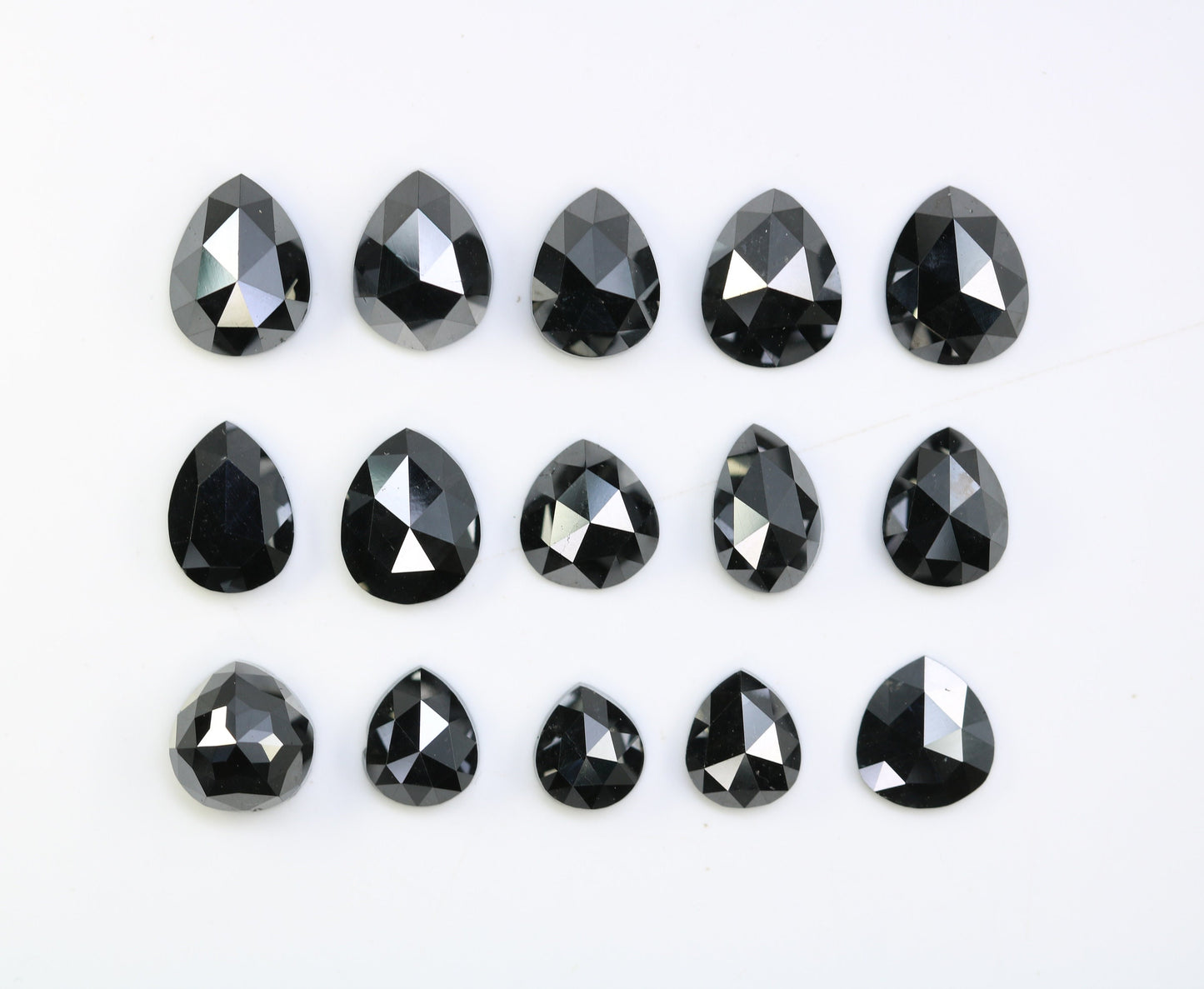 Natural Loose Black Pear Cut Diamonds (0.53 to 1.53 CT) | Polished Gemstones for Crafting | Unique Jewelry Supply for Gold Rings