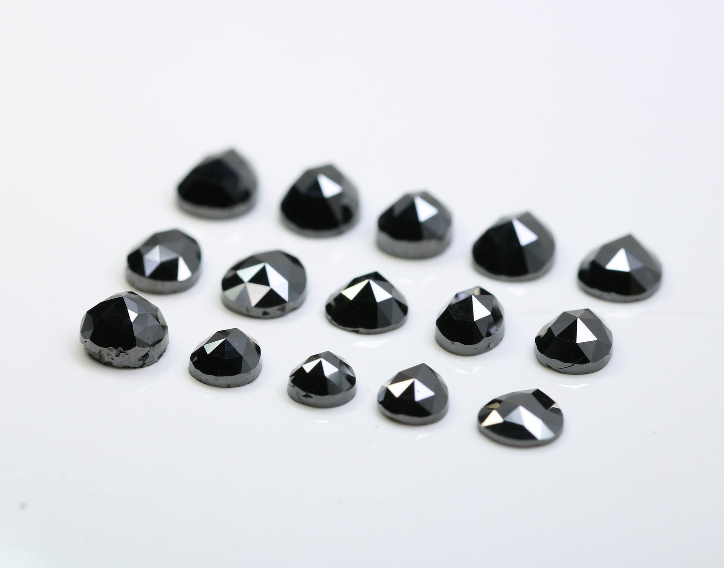 Natural Loose Black Pear Cut Diamonds (0.53 to 1.53 CT) | Polished Gemstones for Crafting | Unique Jewelry Supply for Gold Rings