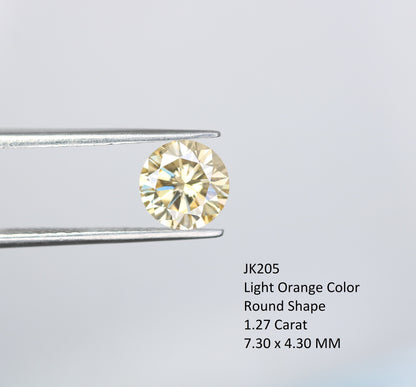 1.27 CT 7.30 MM Natural Loose Round Fancy Brilliant Cut Light Yellow Diamond | for Wedding Band, Earrings, Pendants, Rings | Wholesale Price