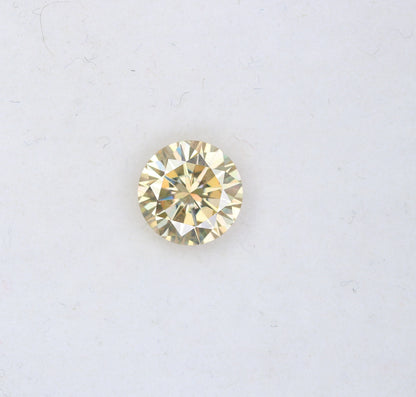 1.27 CT 7.30 MM Natural Loose Round Fancy Brilliant Cut Light Yellow Diamond | for Wedding Band, Earrings, Pendants, Rings | Wholesale Price