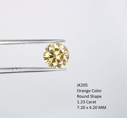 1.23 CT Natural Loose Round Fancy Brilliant Cut Yellow Diamond | Ideal for Pendants, Earrings, Necklaces | Jewelry Making | Wholesale Price