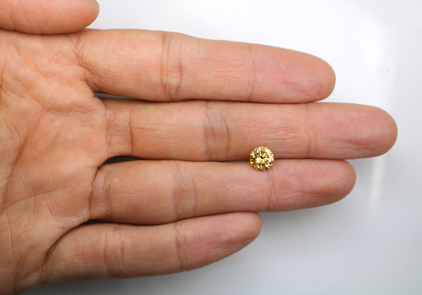 1.27 CT 7.20 MM Yellow Brilliant Cut Moissanite | Polished Loose Gemstone | Ideal for Engagement Rings | Custom Jewelry Design