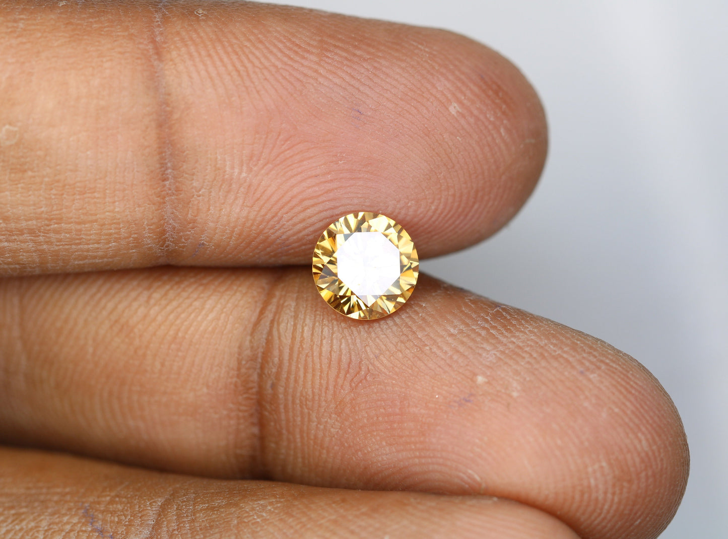 1.27 CT 7.20 MM Yellow Brilliant Cut Moissanite | Polished Loose Gemstone | Ideal for Engagement Rings | Custom Jewelry Design