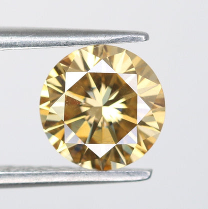 1.15 CT Fancy Yellow Loose Round Brilliant Cut Diamond | Ideal for Earrings, Necklaces, Rings | Jewelry Making | Wholesale Price