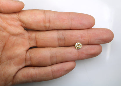 1.26 CT Natural Loose Round Brilliant Cut Fancy Light Yellow Diamond | Ideal for Rings, Earrings, Jewelry Making | Wholesale Price