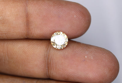 1.26 CT Natural Loose Round Brilliant Cut Fancy Light Yellow Diamond | Ideal for Rings, Earrings, Jewelry Making | Wholesale Price