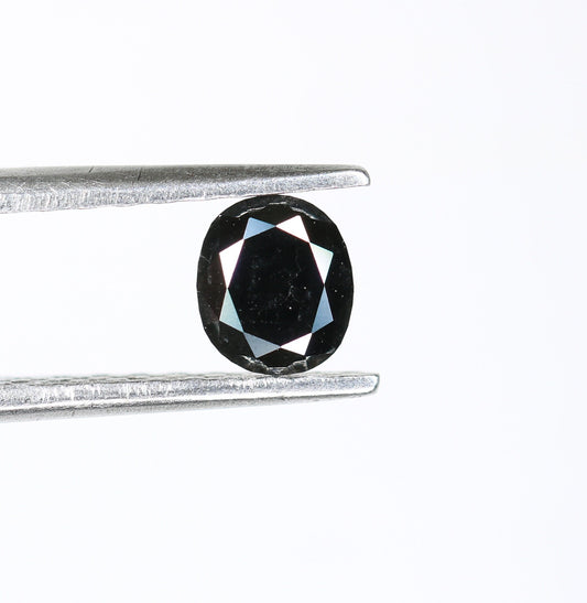 0.39 CT Oval Black Diamond | Loose Stone for Statement Jewelry | Custom Ring, Prong Pendant, or Halo Ring