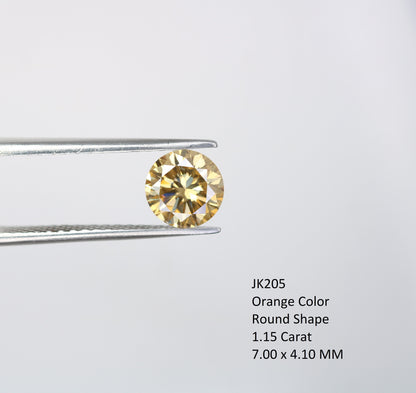 1.15 CT 7.00x4.10 MM Natural Yellow Fancy Round Brilliant Cut Loose Diamond | Ideal for Wedding Rings, Gold Rings | Wholesale Price