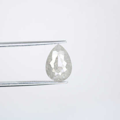 2.66 CT Natural Fancy Salt and Pepper Rustic Pear Shaped Diamond | Unique Loose Stone for Pendant or Earrings| Perfect for Gold Ring Jewelry