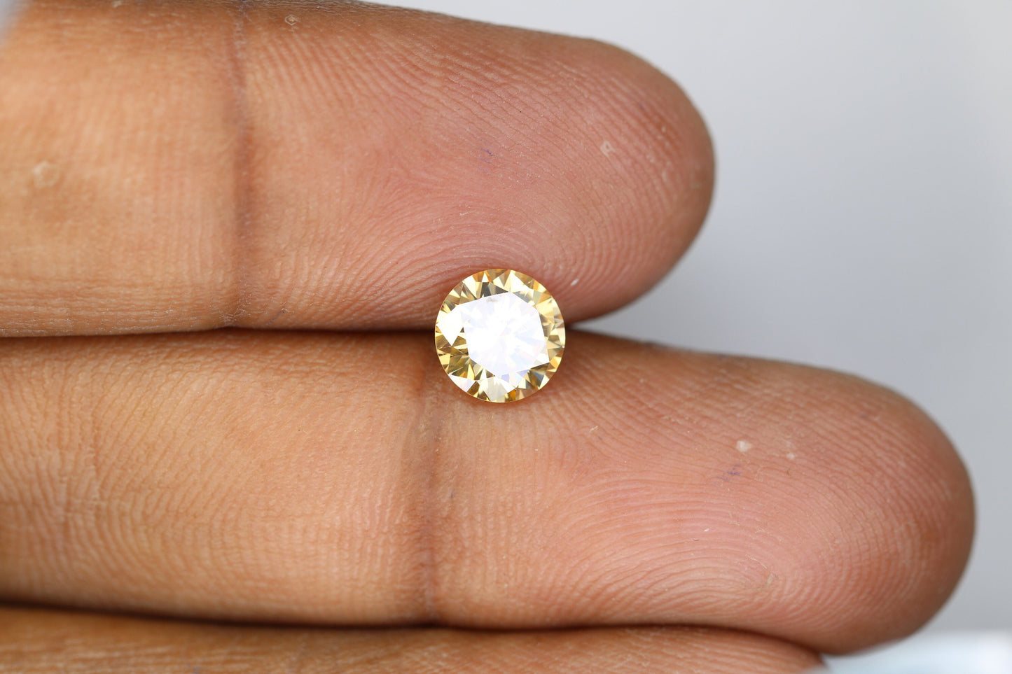 1.15 CT 7.00x4.10 MM Natural Yellow Fancy Round Brilliant Cut Loose Diamond | Ideal for Wedding Rings, Gold Rings | Wholesale Price