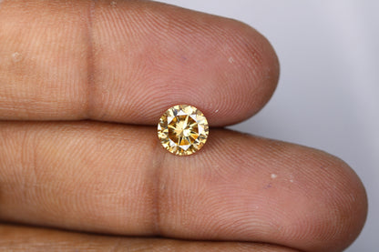 1.15 CT 7.00x4.10 MM Natural Yellow Fancy Round Brilliant Cut Loose Diamond | Ideal for Wedding Rings, Gold Rings | Wholesale Price