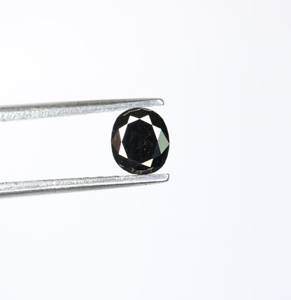 0.39 CT Oval Black Diamond | Loose Stone for Statement Jewelry | Custom Ring, Prong Pendant, or Halo Ring