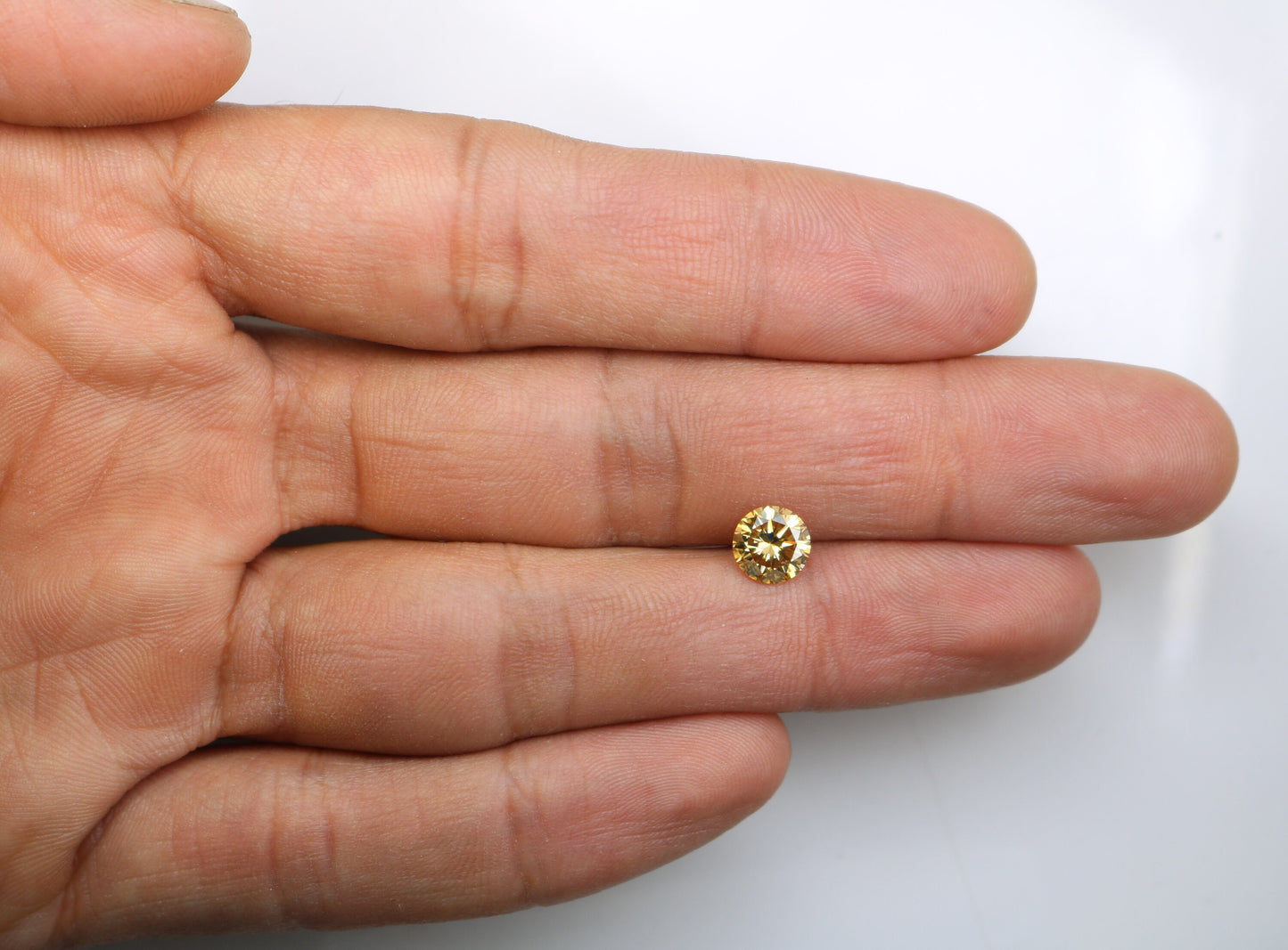 1.15 CT 7.00x4.10 MM Natural Yellow Fancy Round Brilliant Cut Loose Diamond | Ideal for Wedding Rings, Gold Rings | Wholesale Price