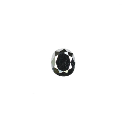 0.39 CT Oval Black Diamond | Loose Stone for Statement Jewelry | Custom Ring, Prong Pendant, or Halo Ring