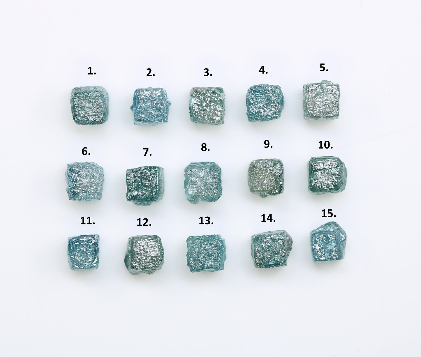 Earth Mined Rough Cube Blue Diamond | Natural Uncut Loose Diamond | Fancy Color Gemstone for Custom Jewelry & Engagement Ring | Perfect Gift
