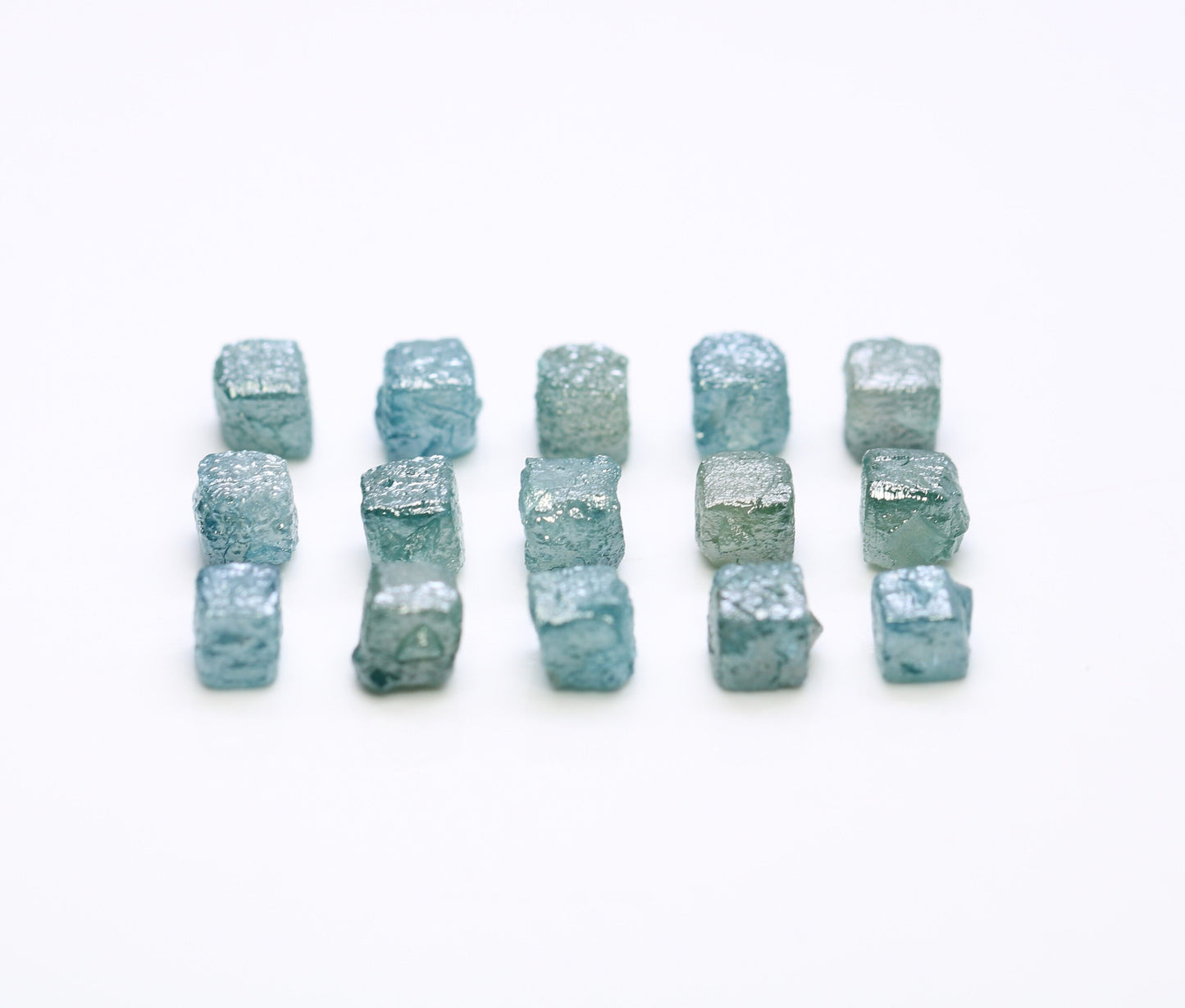 Earth Mined Rough Cube Blue Diamond | Natural Uncut Loose Diamond | Fancy Color Gemstone for Custom Jewelry & Engagement Ring | Perfect Gift