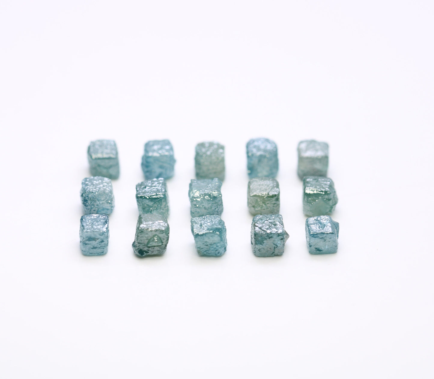 Earth Mined Rough Cube Blue Diamond | Natural Uncut Loose Diamond | Fancy Color Gemstone for Custom Jewelry & Engagement Ring | Perfect Gift