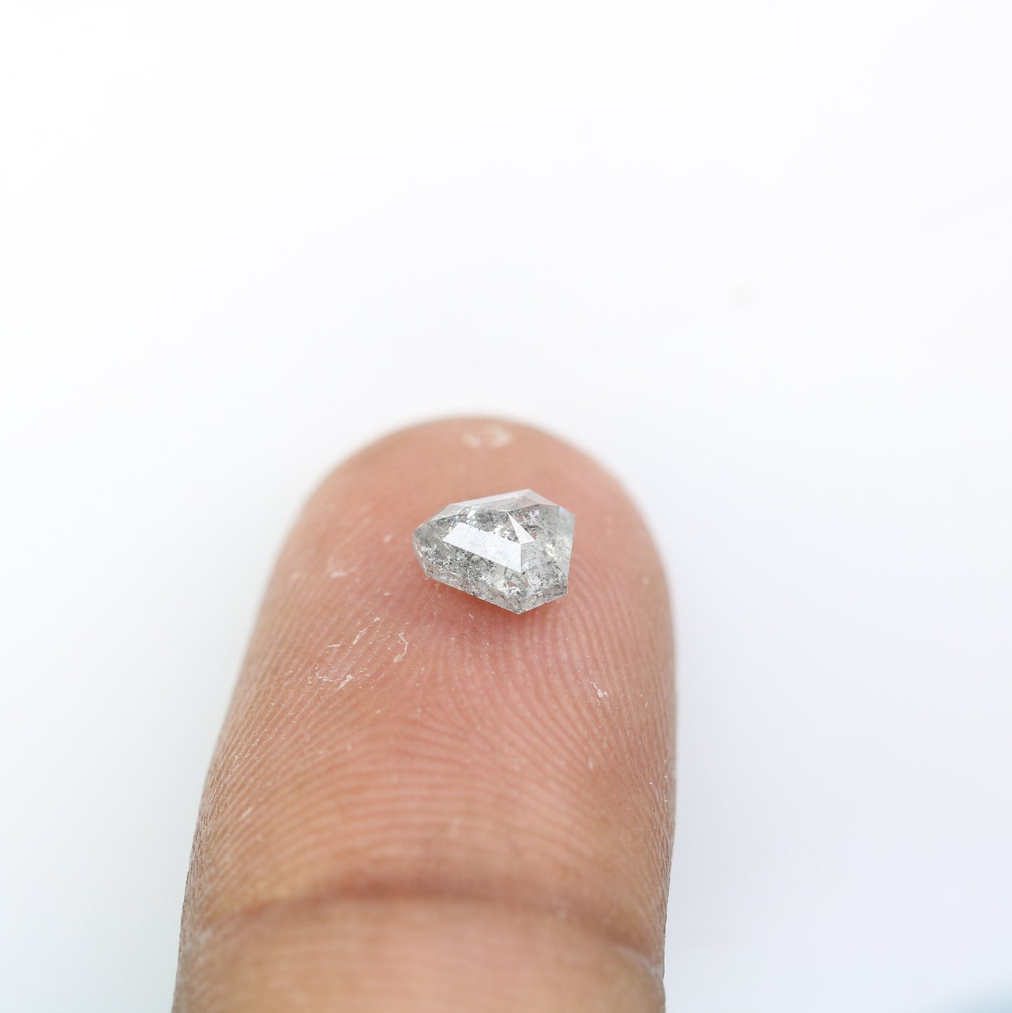 0.92 CT Geometric Cut Loose Salt And Pepper Natural Polished Diamond For Wedding RingFor Gold Ring Diamonds